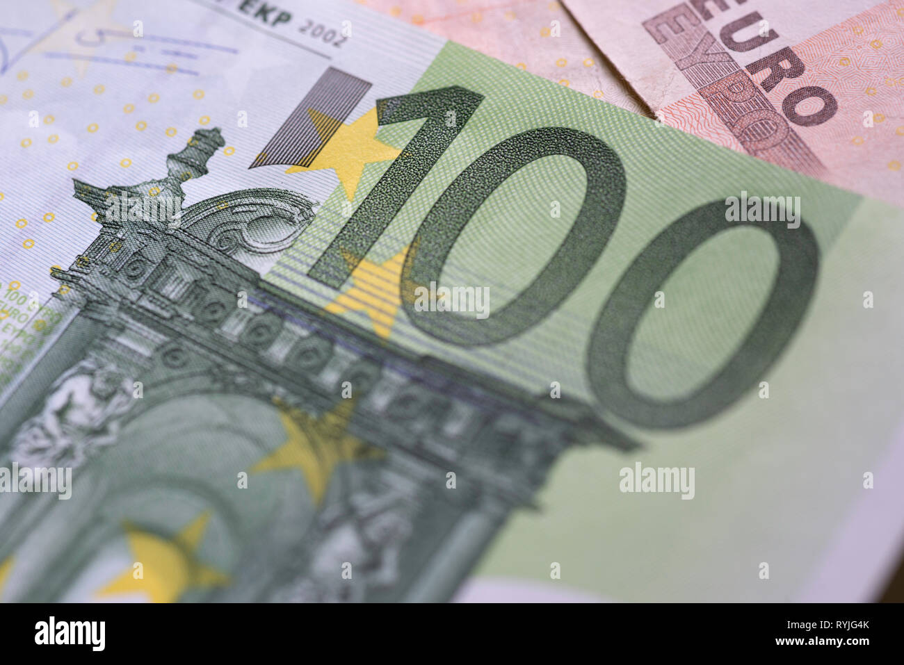euro currency one hundred euro bill Stock Photo