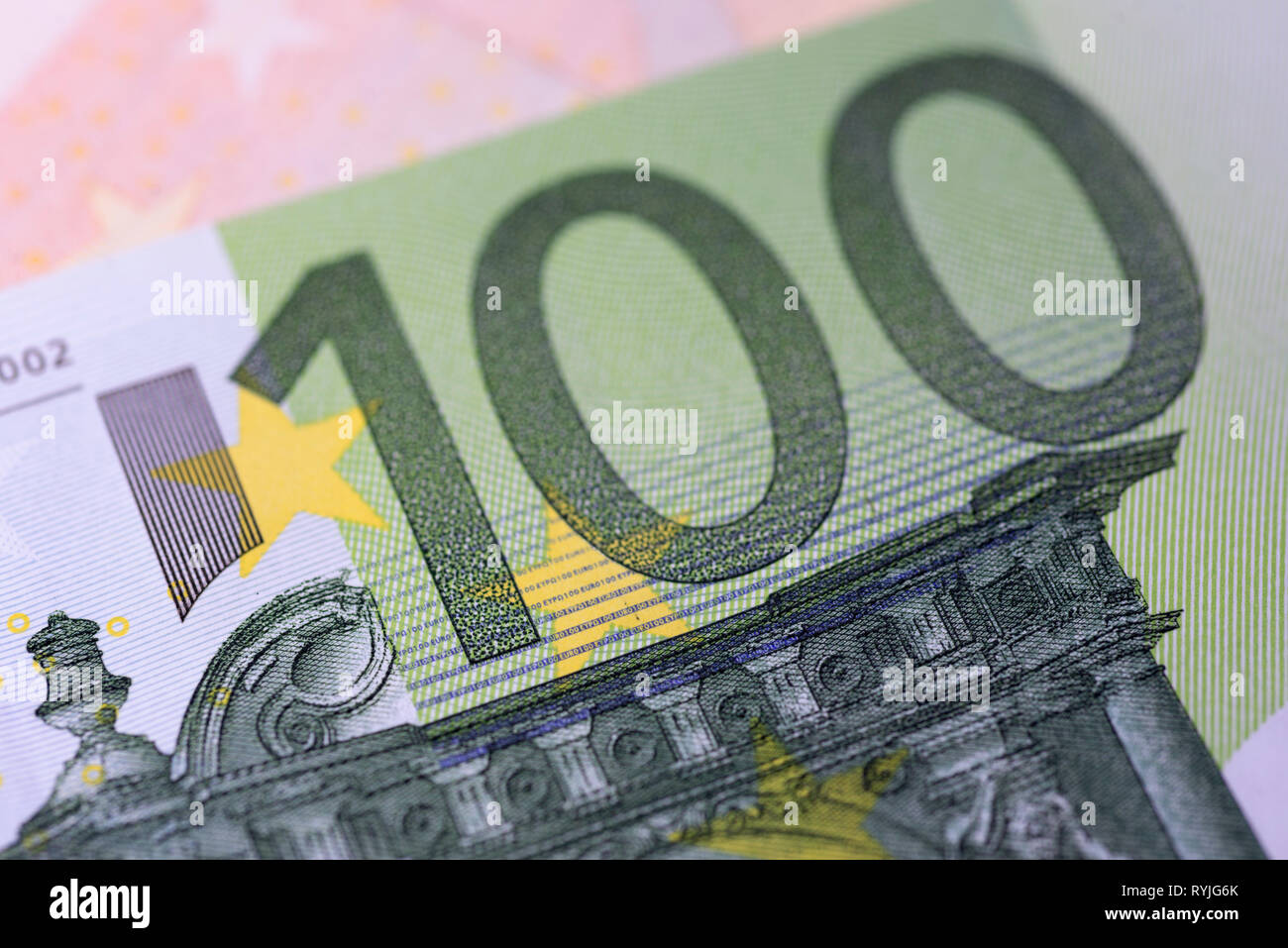 euro currency one hundred euro bill Stock Photo