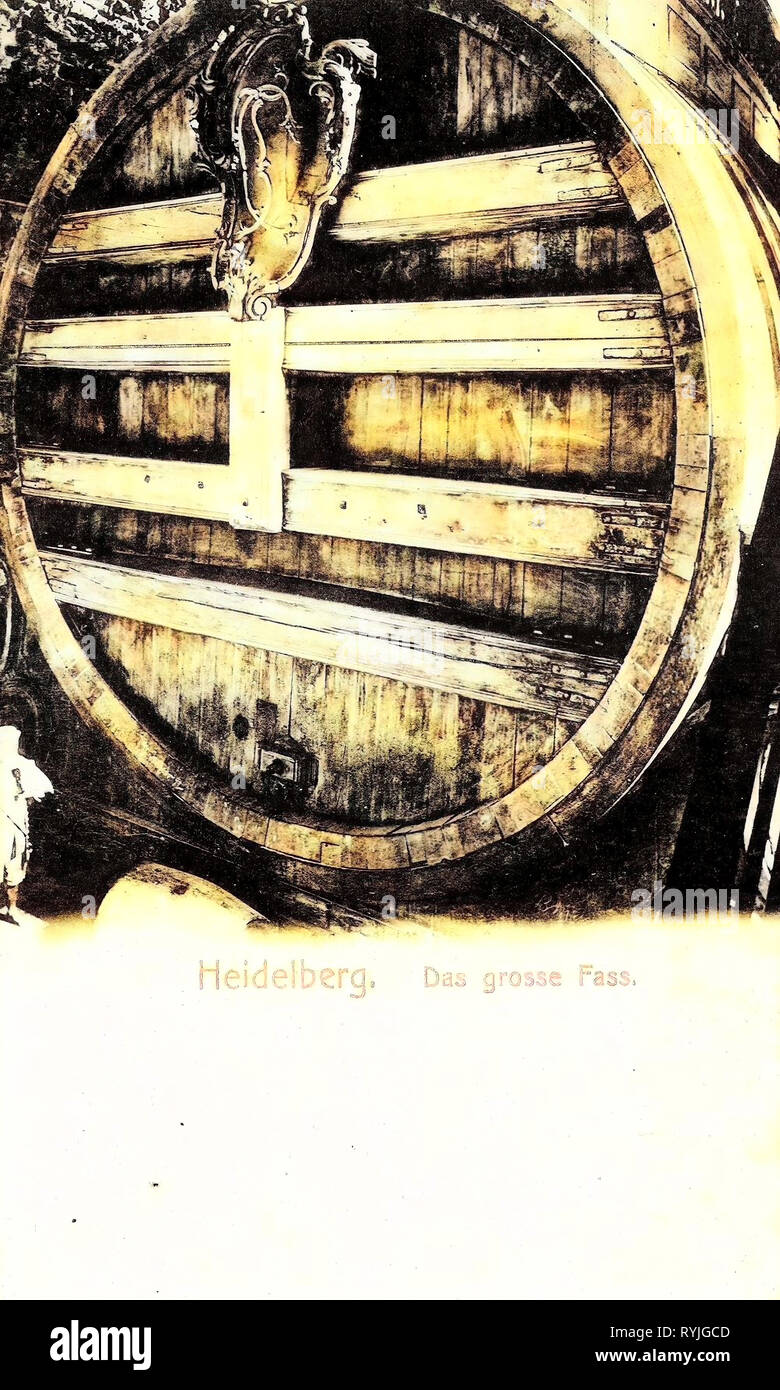 Großes Fass (Heidelberg), 1898, Baden-Württemberg, Heidelberg, das große Faß Stock Photo