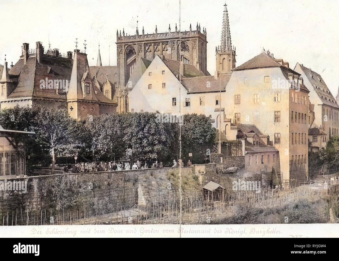 Meissen Cathedral, Albrechtsburg, Gardens in Saxony, 1898, Meißen