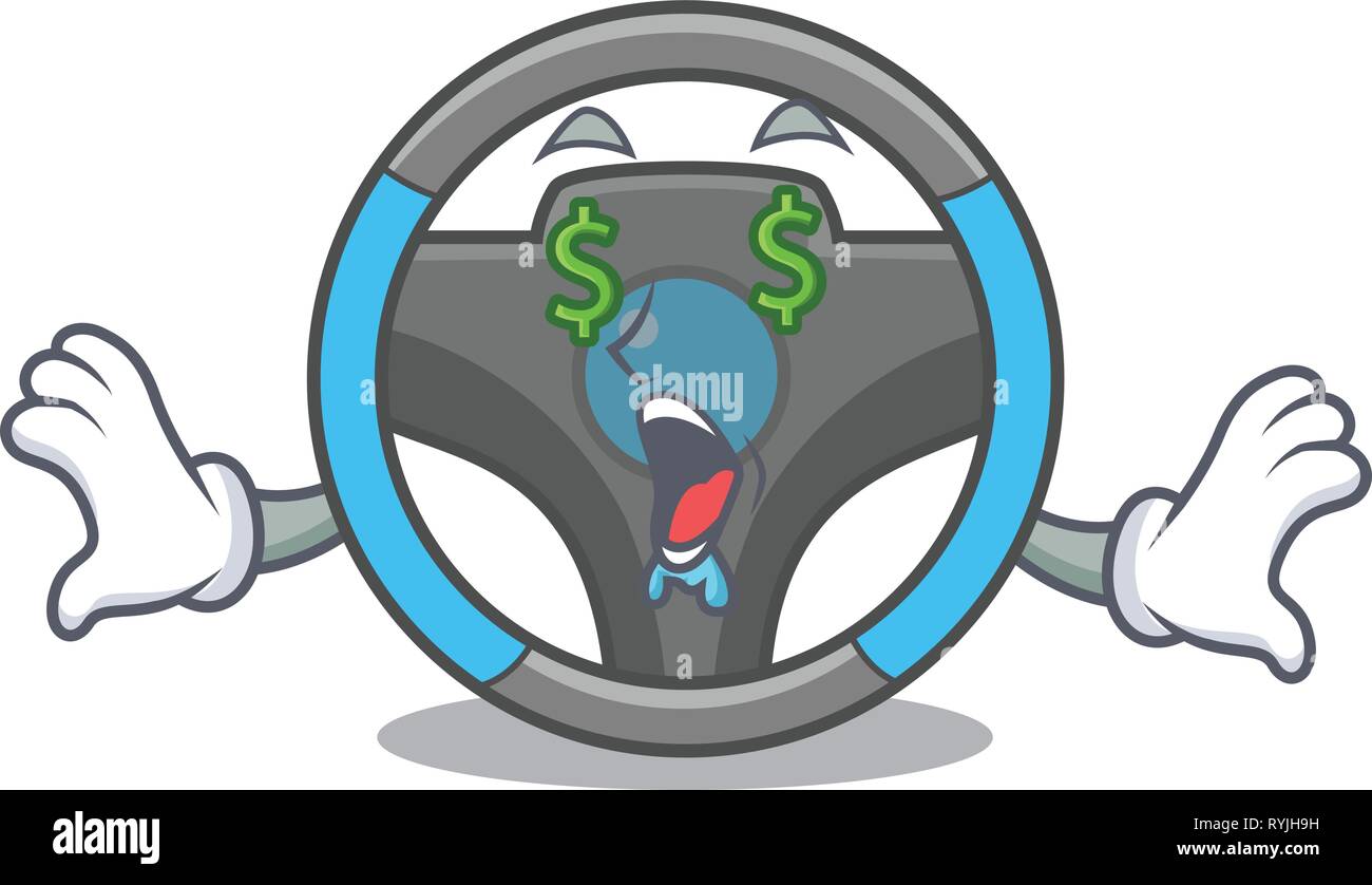 Money Eye Miniature Steering Wheel In Cartoon Shape Stock Vector Image money-eye-miniature-steering-wheel-in-cartoon-shape-stock-vector-image