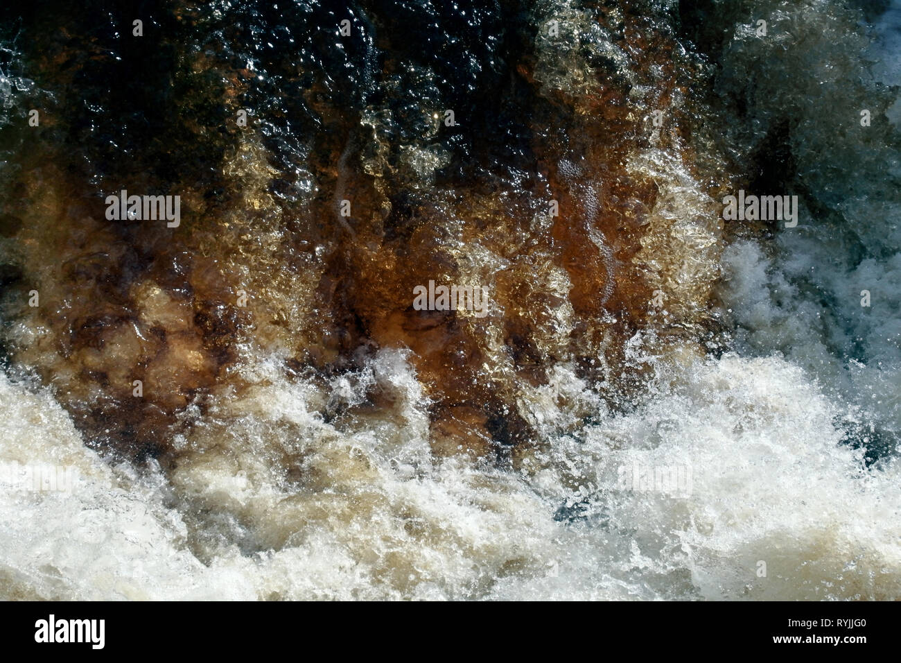 The waters of chaos. Seething, fluid, boiling, foaming, splashing water