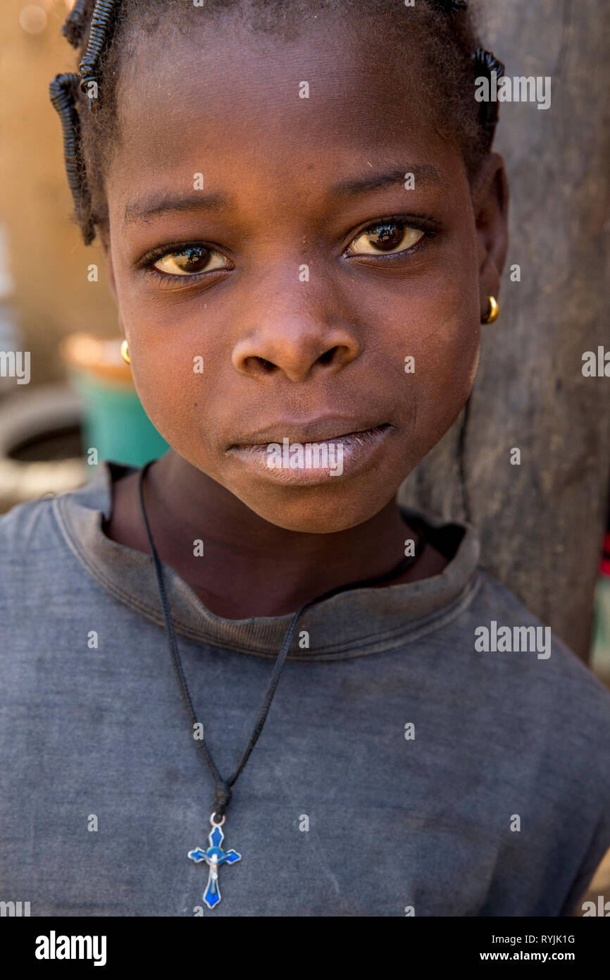 Tenkodogo girl, Burkina Faso. Stock Photo