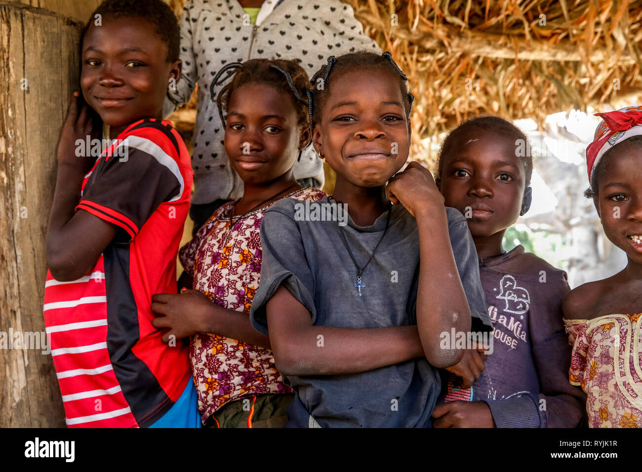 Children in Tenkodogo, Burkina Faso. Stock Photo