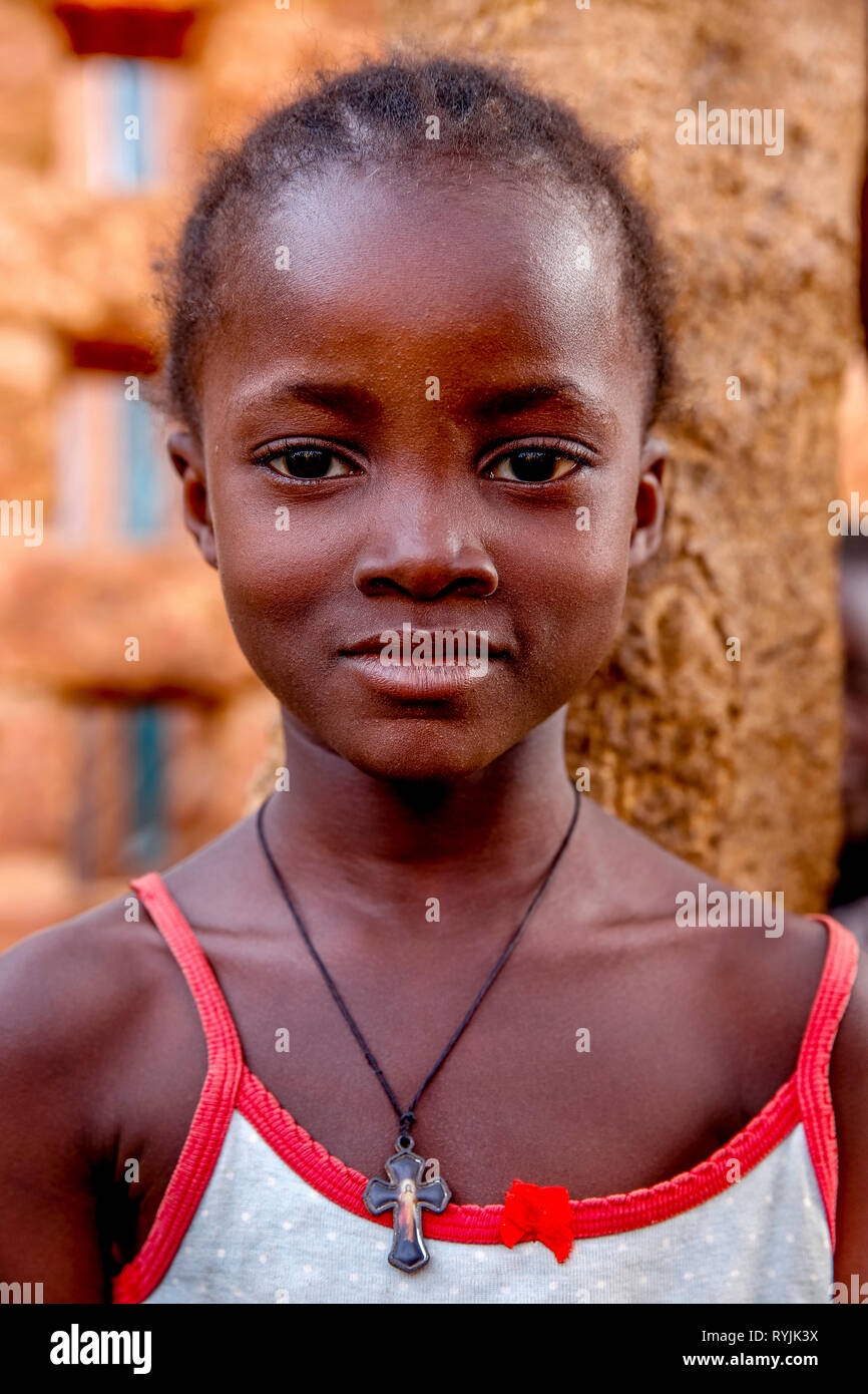 Ouagadougou girl, Burkina Faso. Stock Photo
