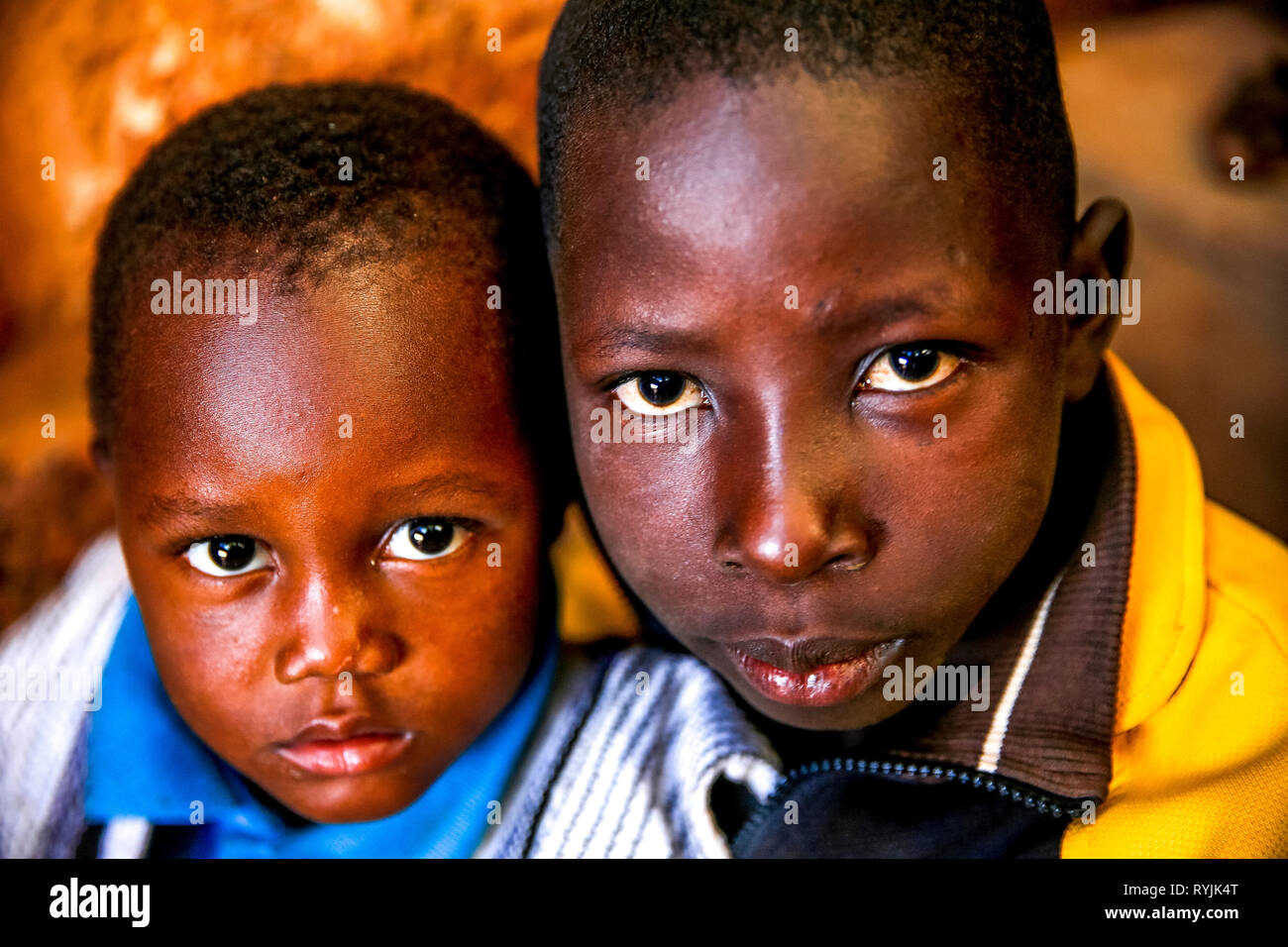 Ouagadougou boys, Burkina Faso. Stock Photo