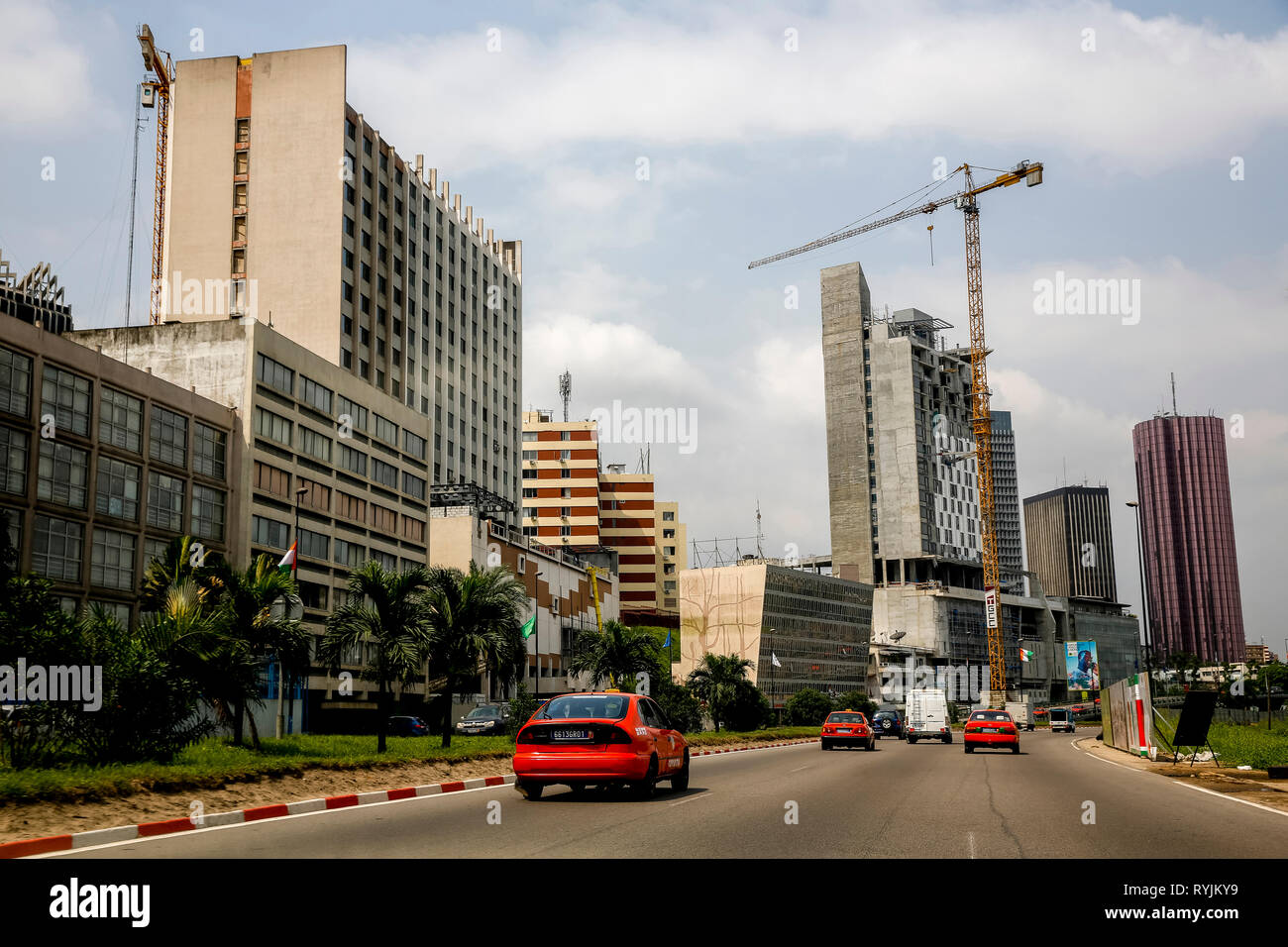 La Corniche in Abidjan, Ivory Coast. Stock Photo