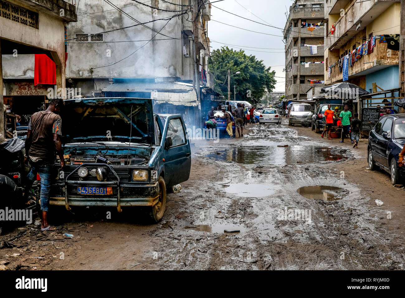 Casse neighborhood in Abidjan, Ivory Coast Stock Photo Alamy