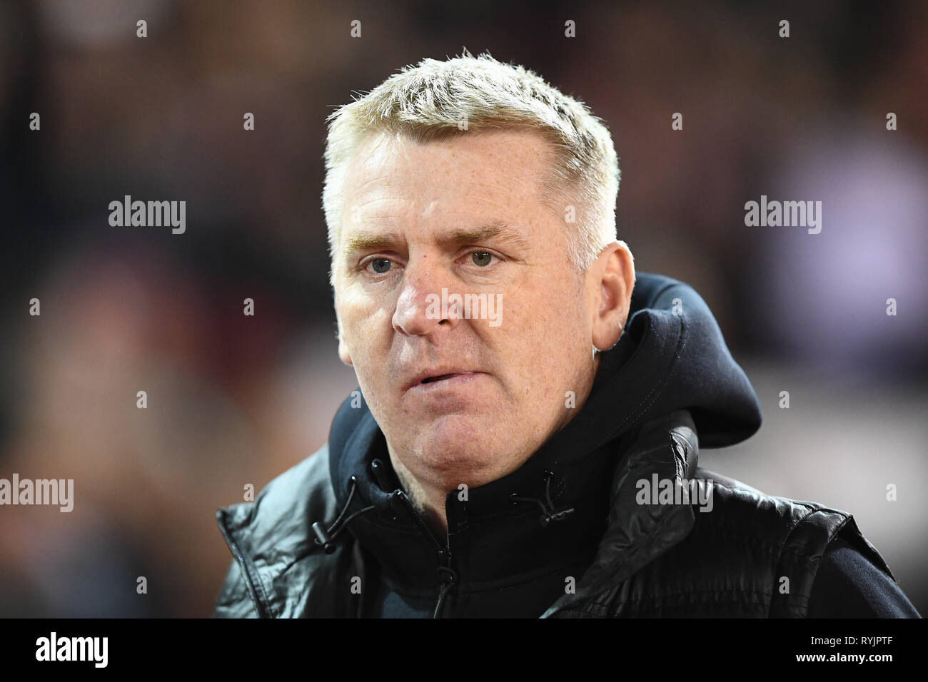 13th March 2019, City Ground, Nottingham, England ; Sky Bet Championship, Nottingham Forest v Aston Villa : Aston Villa Manager Dean Smith   Credit: Jon Hobley/News Images  English Football League images are subject to DataCo Licence Stock Photo