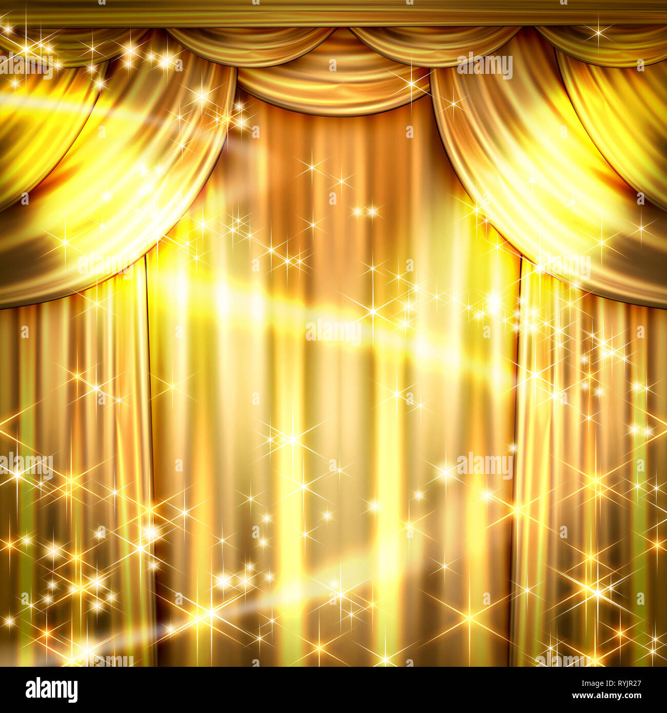 shiny yellow theatre curtain cloth material texture background Stock Photo Alamy