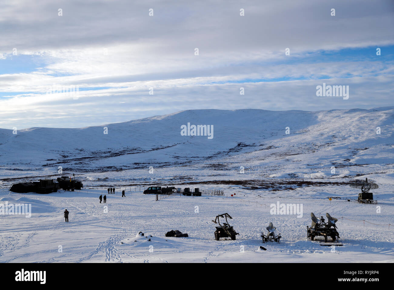 DovrefjellÐSunndalsfjella National Park.  NATO military base.  Surface-to-air missile. Norway. Stock Photo