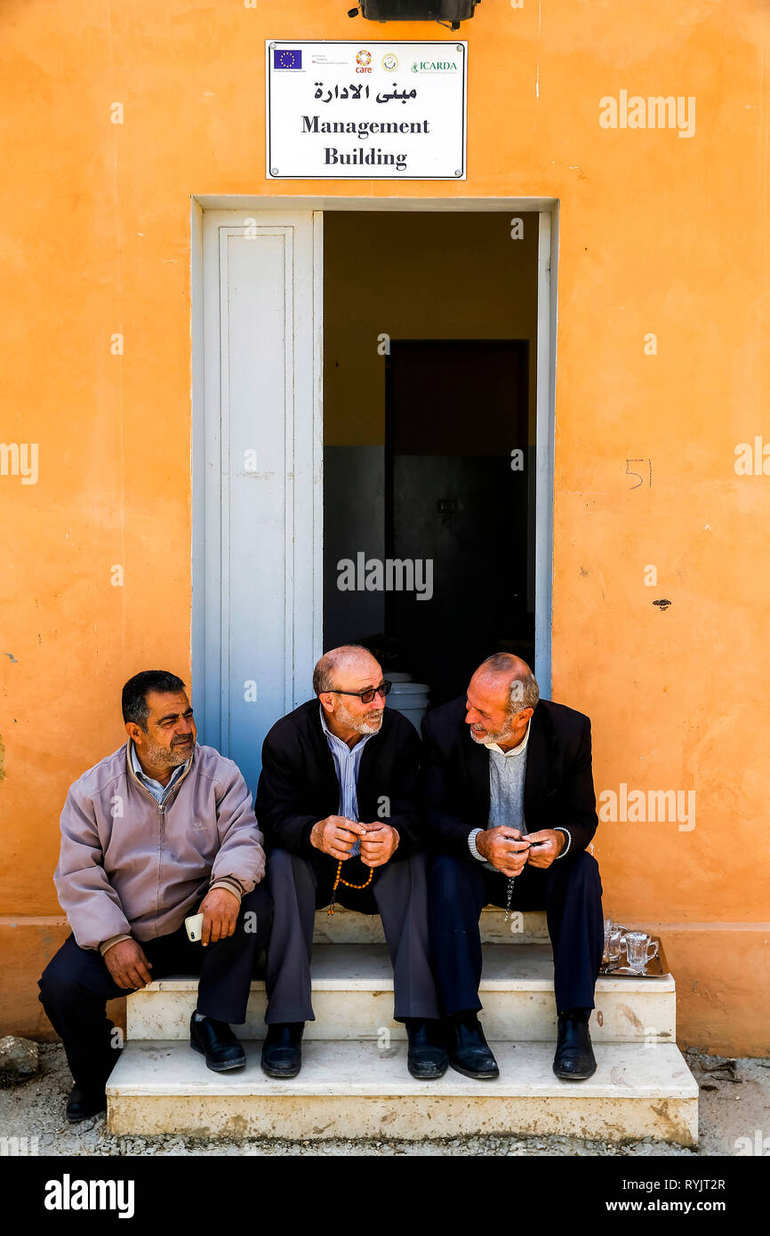 Managers of an agricultural cooperative in Beit Furik, West Bank, Palestine, co-financed by a loan from ACAD Finance. Stock Photo