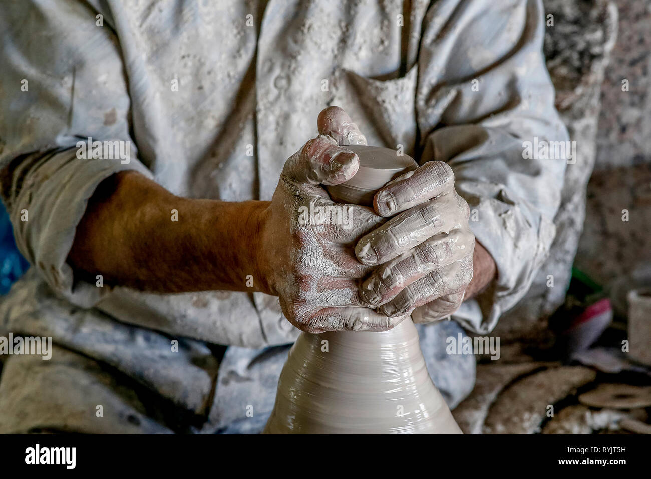 Albahaa ceramic potery and glass blowing factory in Hebron, West Bank
