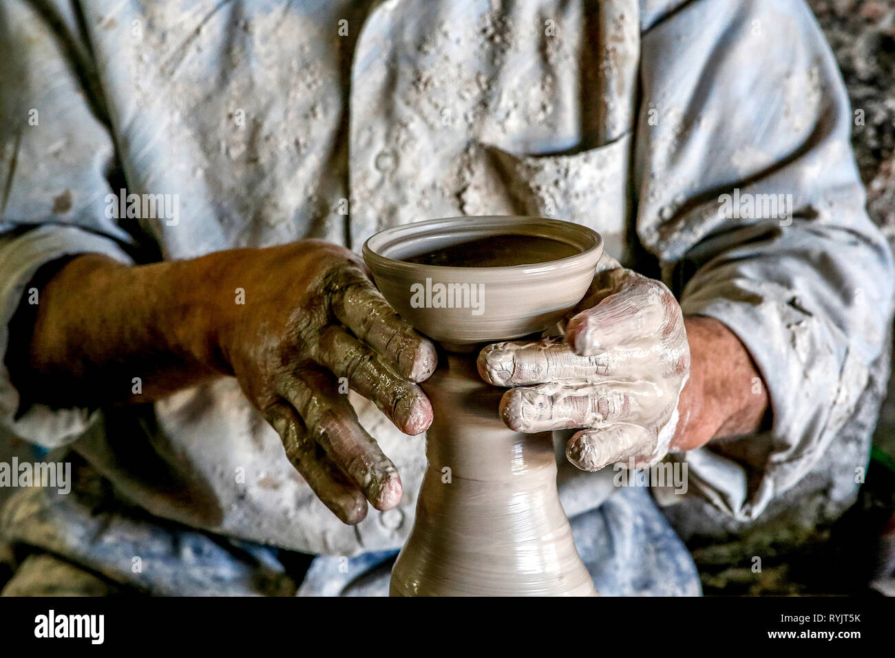 Albahaa ceramic potery and glass blowing factory in Hebron, West Bank