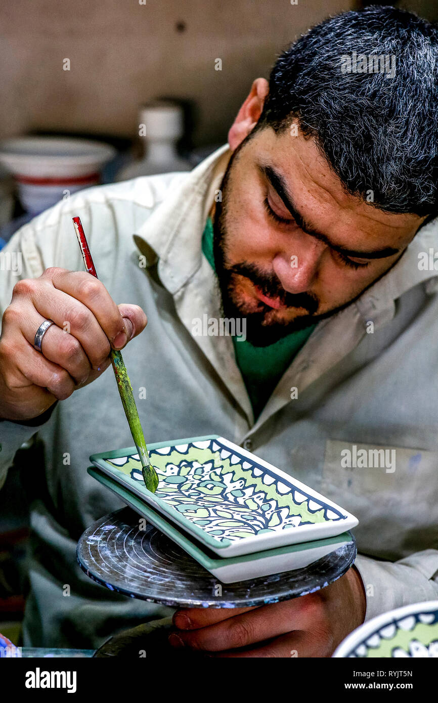 Albahaa ceramic potery and glass blowing factory in Hebron, West Bank