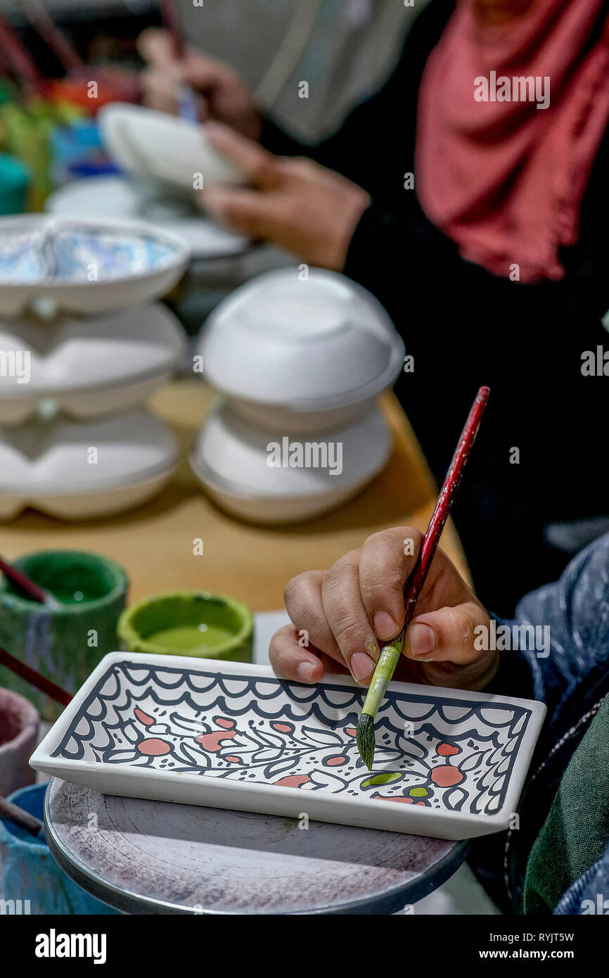 Albahaa ceramic potery and glass blowing factory in Hebron, West Bank