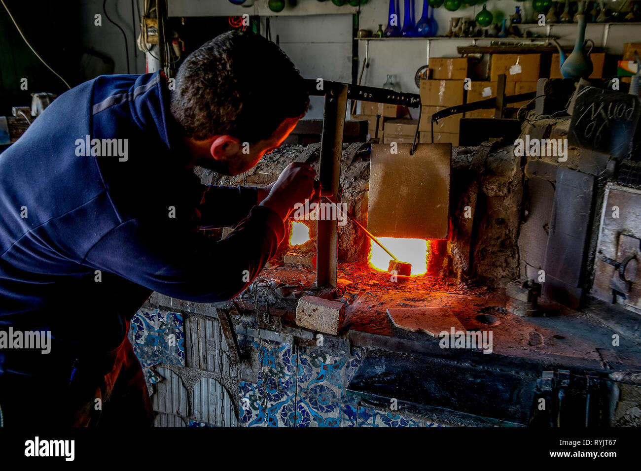 Albahaa ceramic potery and glass blowing factory in Hebron, West Bank