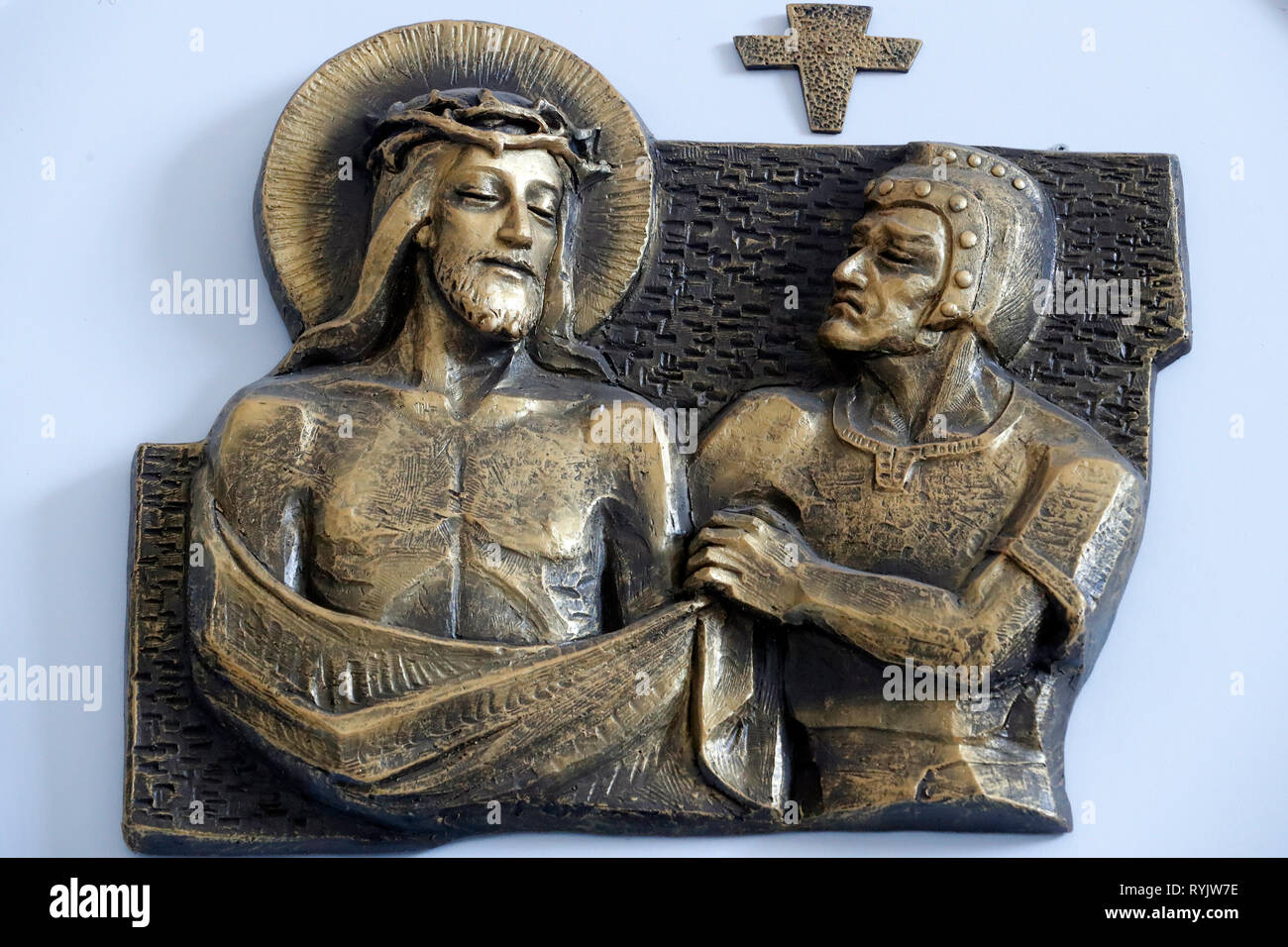 Way of the cross.  Station 10. Jesus is stripped of his clothes. Dominican community of Bien Hoa.  Vietnam. Stock Photo