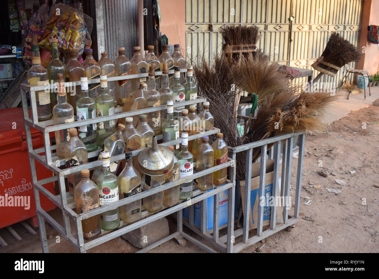 Tankstelle Kambodscha Stock Photo