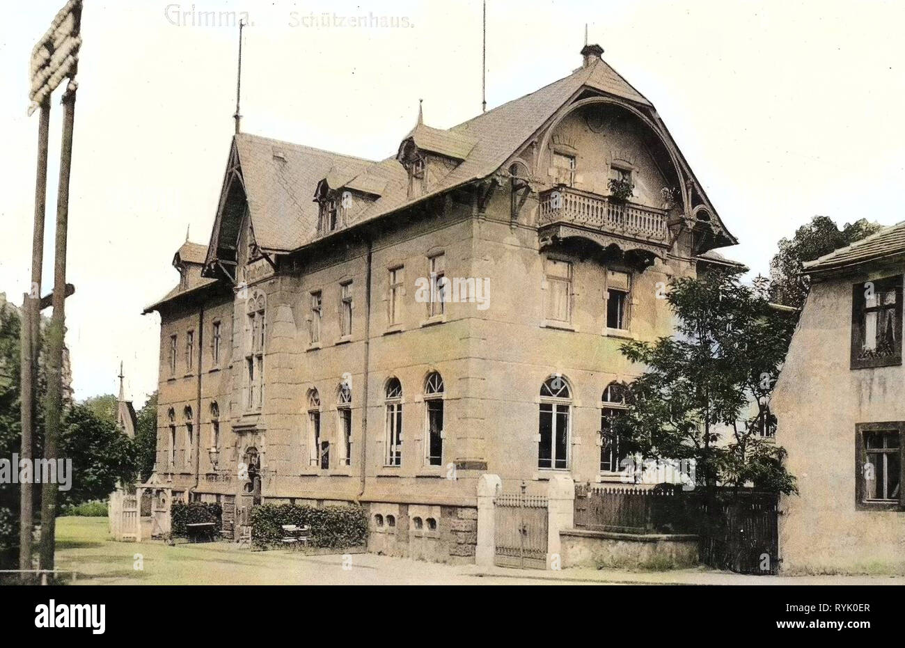 Schützenhaus, Buildings in Grimma, 1913, Landkreis Leipzig, Grimma, Germany Stock Photo