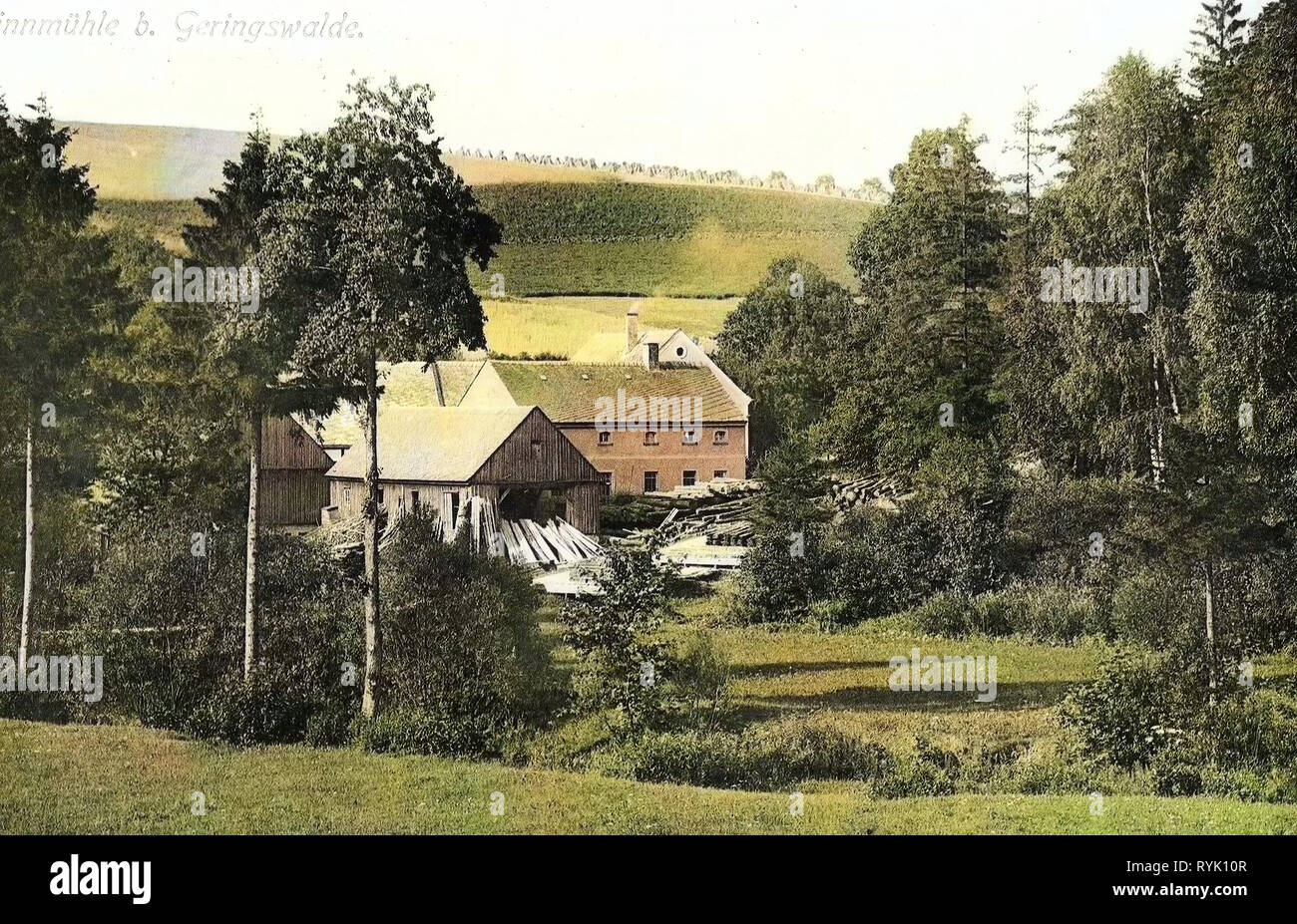 Rinnmühle, 1913, Landkreis Mittelsachsen, Geringswalde, Germany Stock Photo