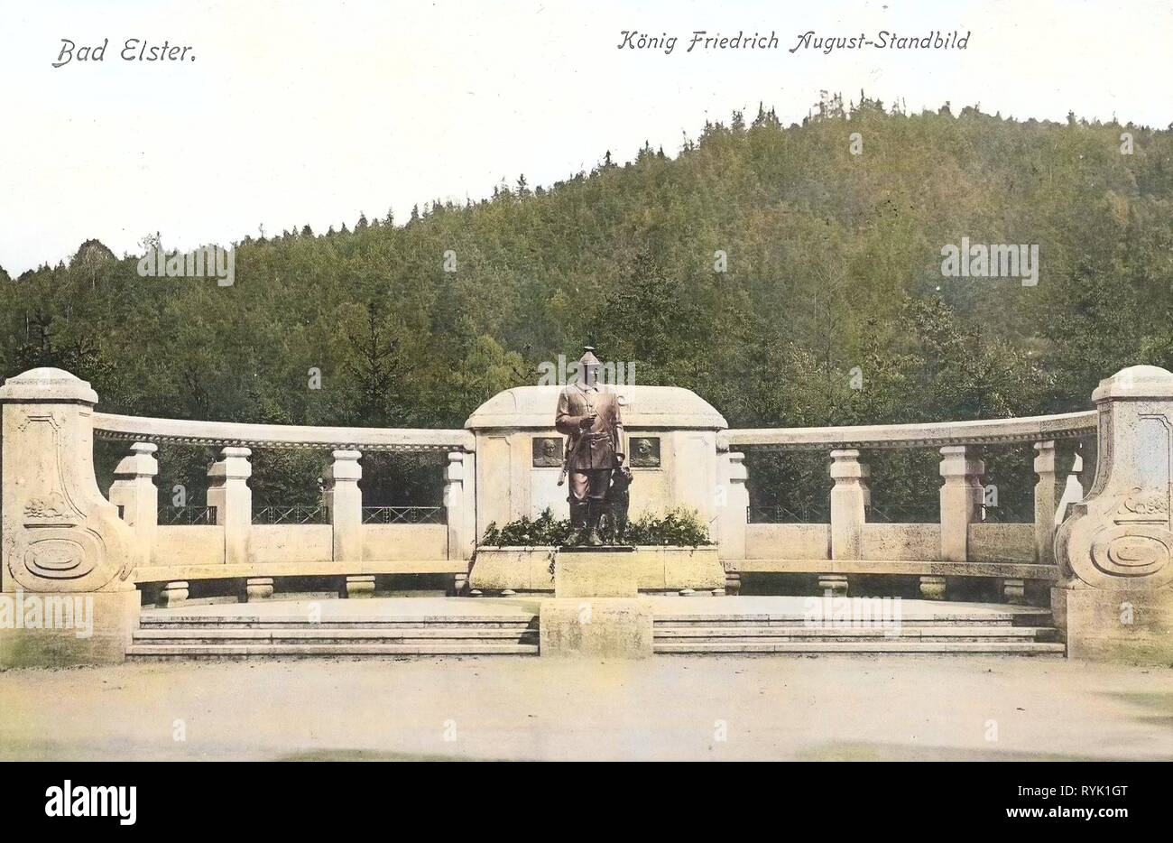 Frederick Augustus III of Saxony, Monuments and memorials to people in Germany, 1913, Vogtlandkreis, Bad Elster, König, Friedrich, August, Denkmal Stock Photo