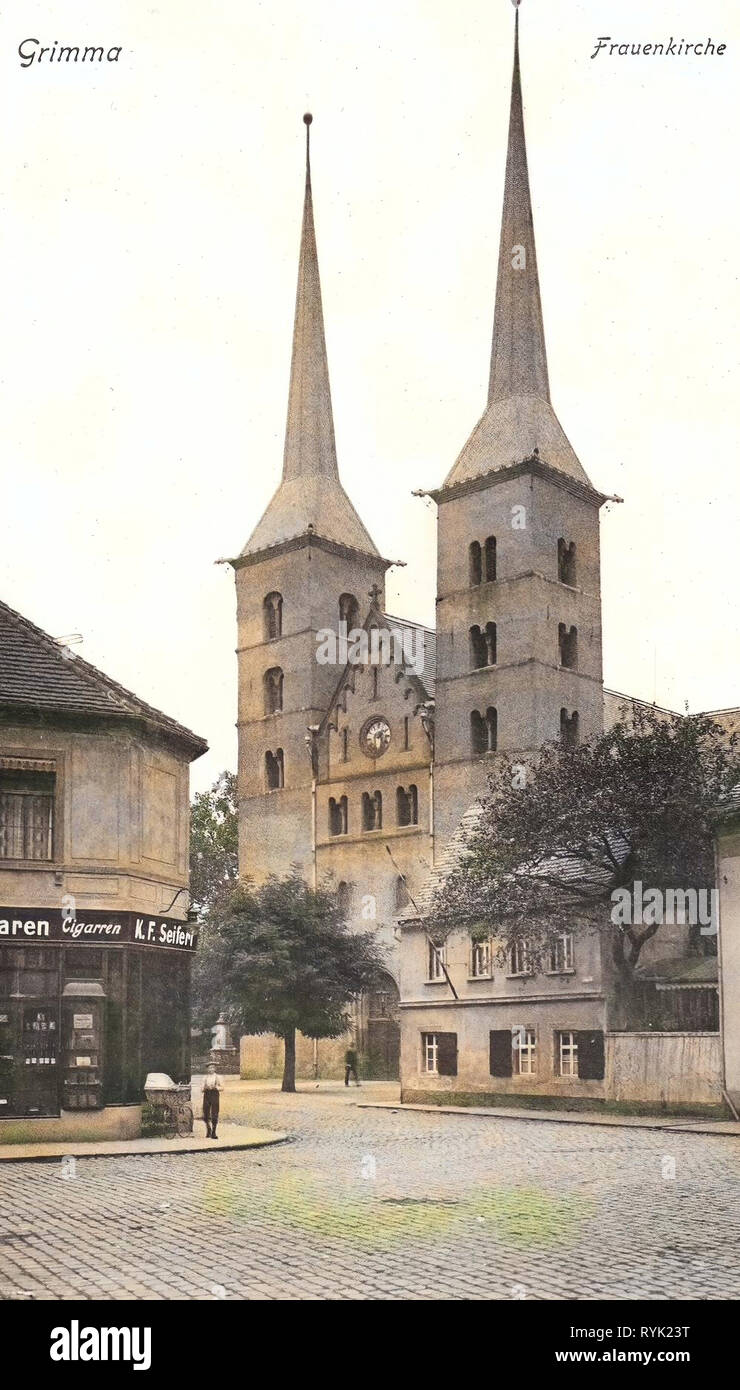 Frauenkirche (Grimma), 1914, Landkreis Leipzig, Grimma, Frauenkirche, Germany Stock Photo
