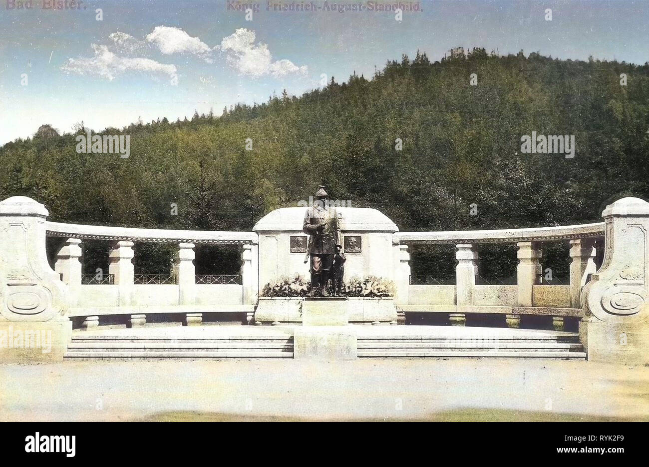 Frederick Augustus III of Saxony, Monuments and memorials to people in Germany, 1914, Vogtlandkreis, Bad Elster, Friedrich, August, Standbild Stock Photo