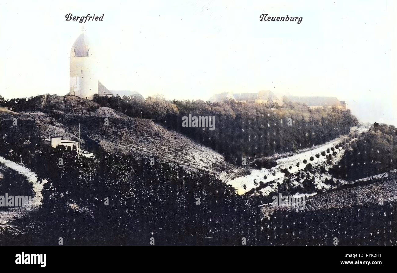 Neuenburg Castle (Freyburg), 1914, Saxony-Anhalt, Freyburg, Neuenburg und Bergfried, Germany Stock Photo