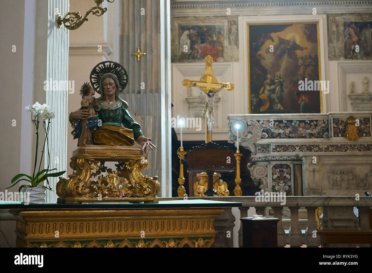 Chiesa Sant'Anna dei Lombardi, Naples, Italy Stock Photo