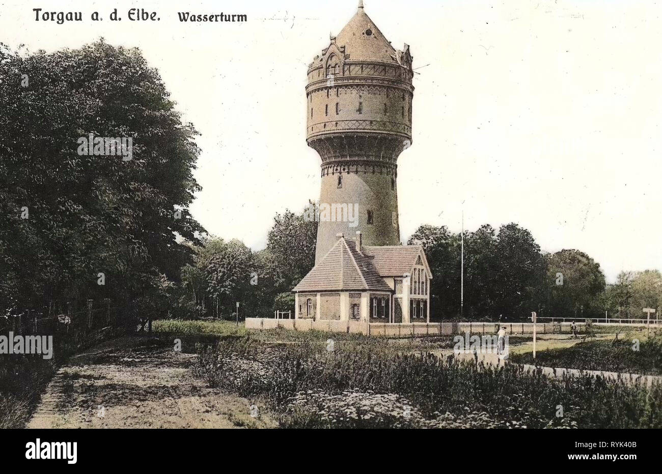 Wasserturm (Torgau, Am Wasserturm), 1914, Landkreis Nordsachsen, Torgau, Wasserturm, Germany Stock Photo