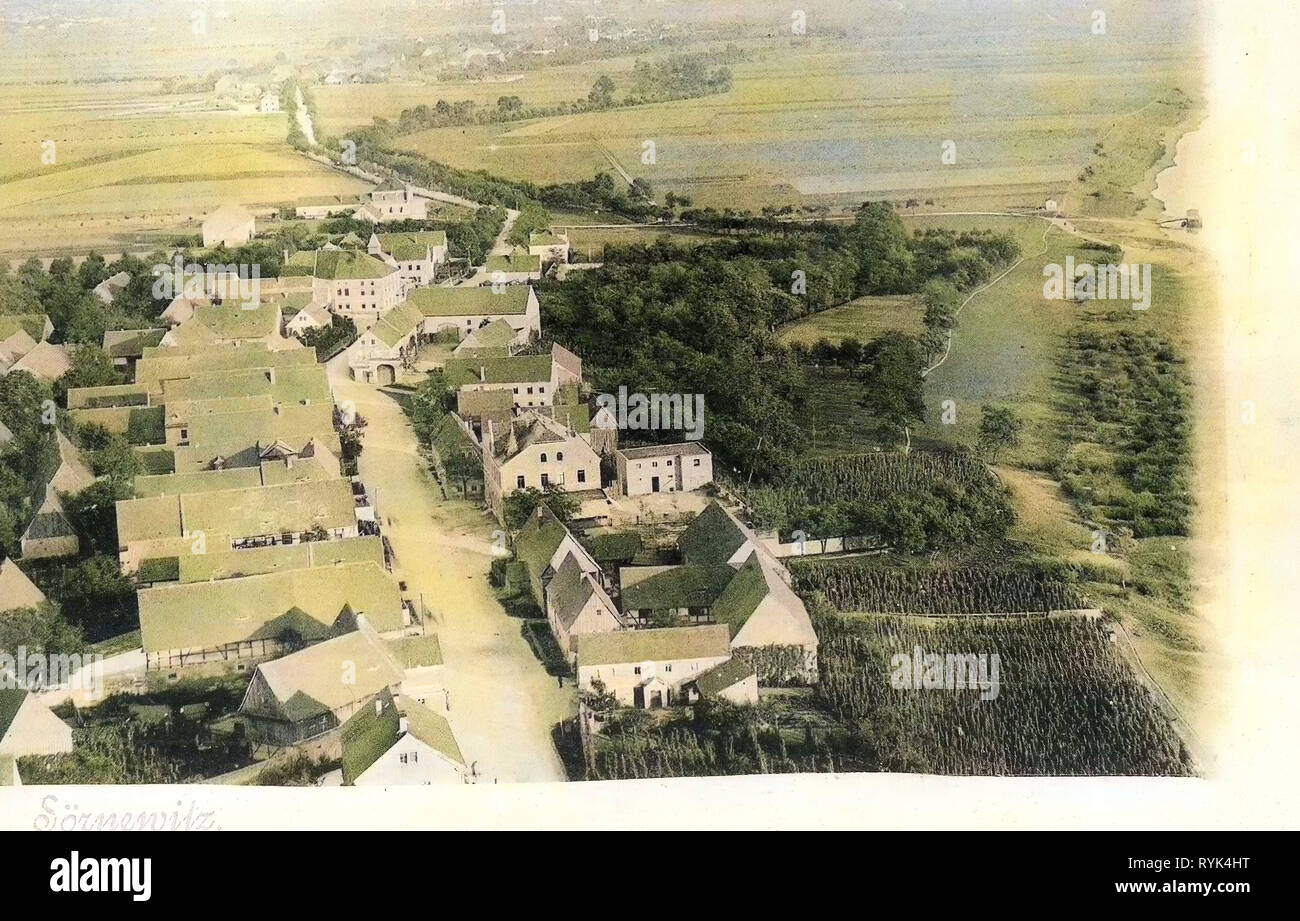Aerial photographs of Landkreis Meißen, Sörnewitz (Coswig), 1901, Landkreis Meißen, Sörnewitz, Germany Stock Photo