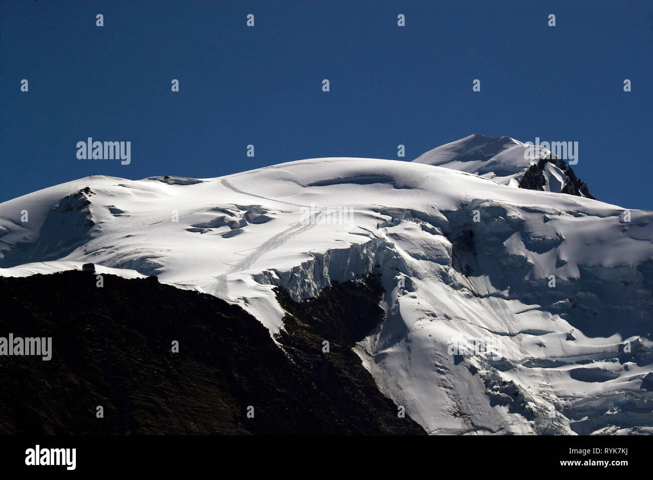 Landscape of the French Alps in summer. Mont Blanc Massif. France Stock ...