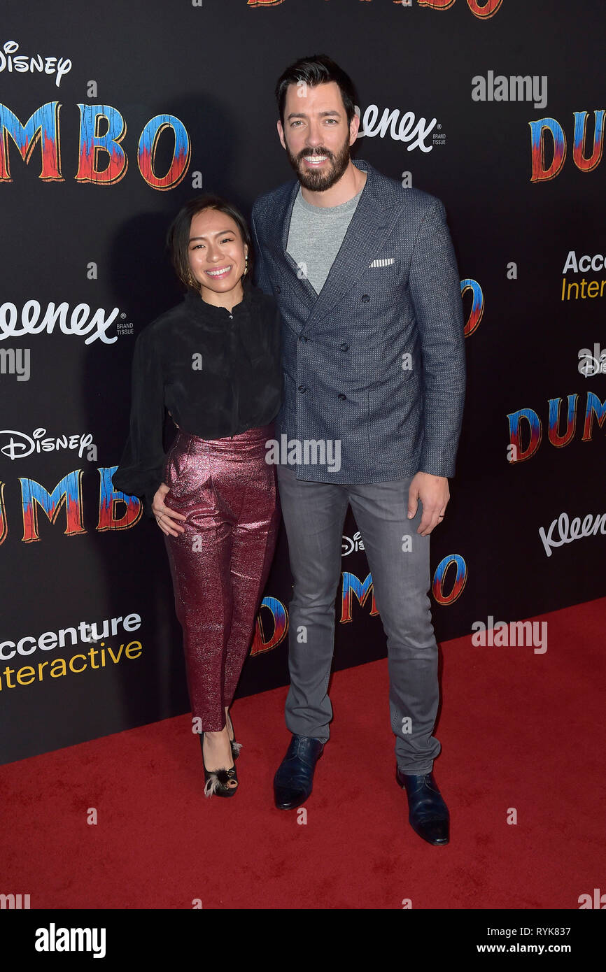 Drew Scott and his wife Linda Phan attending the world premiere of