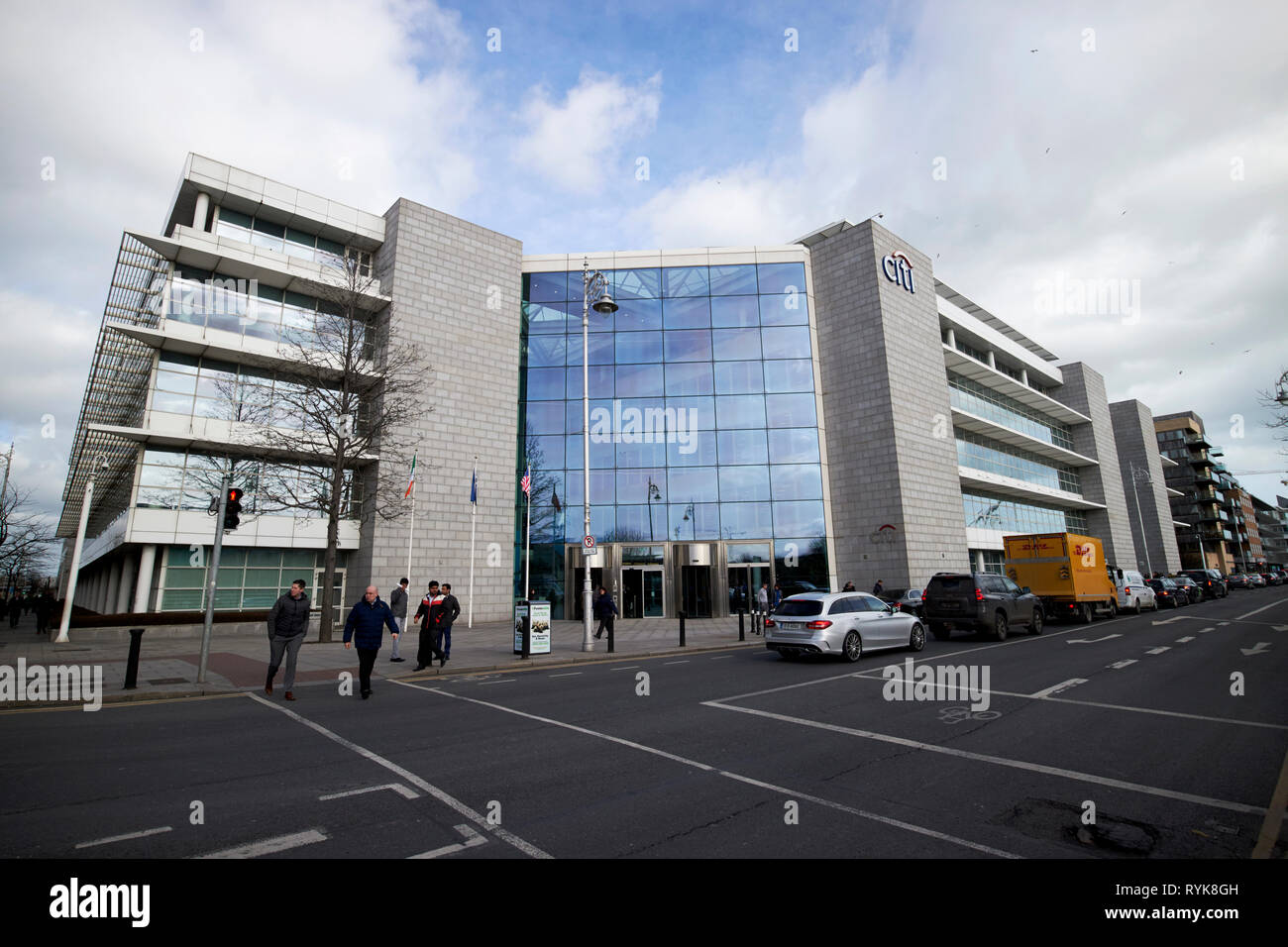 citibank europe hq Citi group offices 1 north wall quay north dock Dublin Republic of Ireland europe Stock Photo