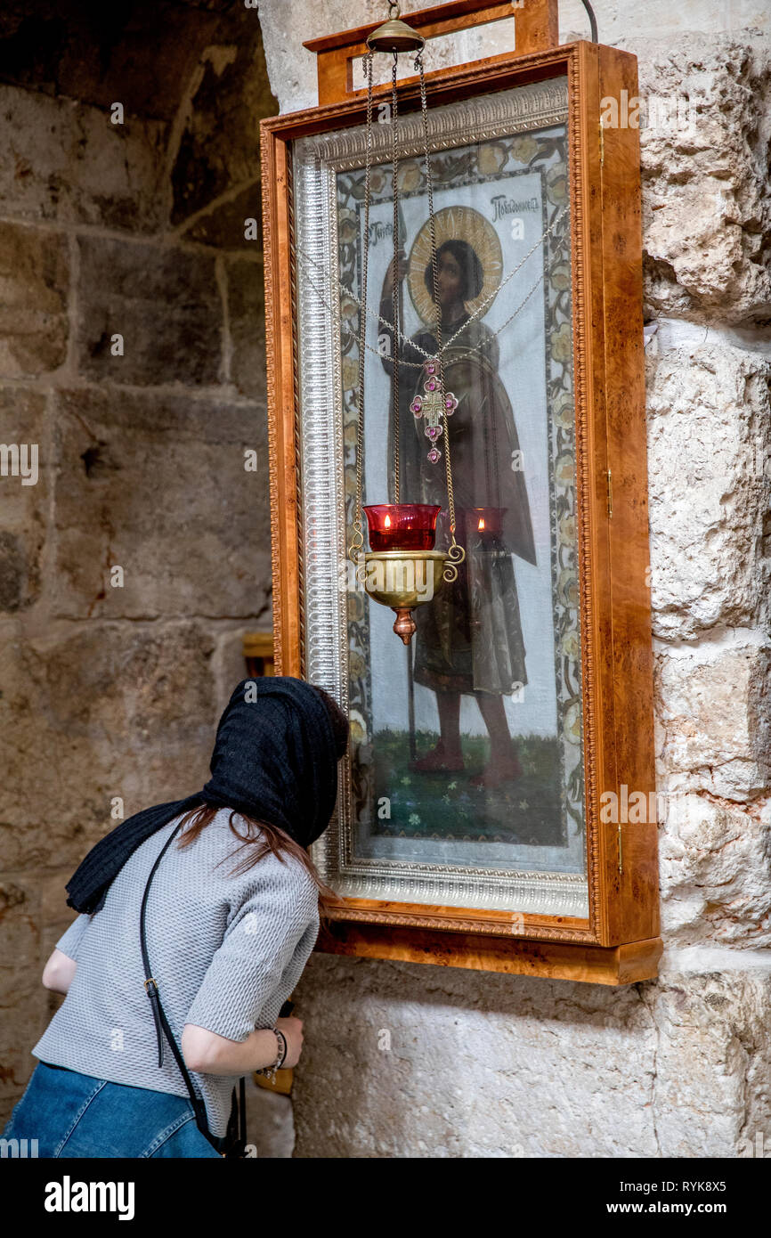 Alexander Nevsky Russian orthodox church, Jerusalem, Israel. Stock Photo