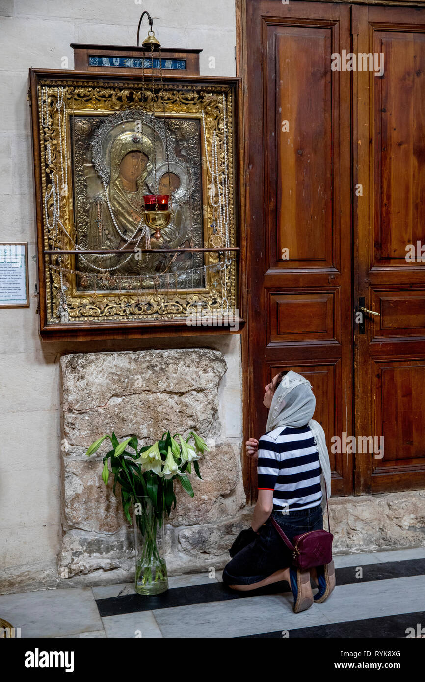 Alexander Nevsky Russian orthodox church, Jerusalem, Israel. Stock Photo