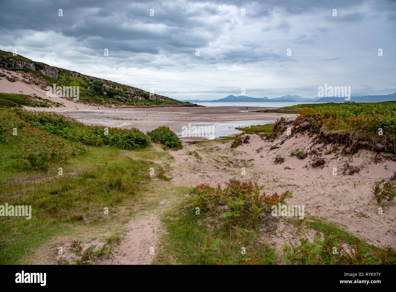 Beach at Meallabhan, Applecross, Scottish Highlands. Stock Photo