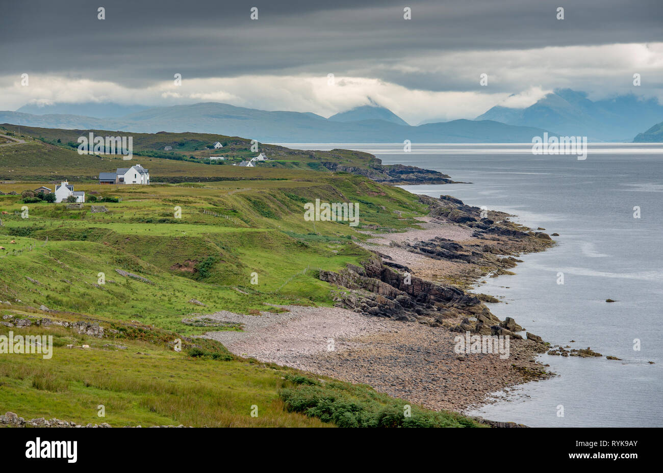 Coastline near Applecross Scottish Highlands. Stock Photo
