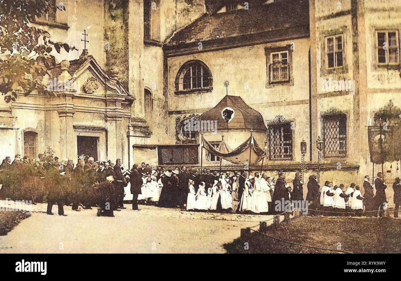 Kloster St. Marienstern, Processions in Germany, 1912, Landkreis Bautzen, Marienstern, Klosterkirche St. Marienstern, Prozession Stock Photo