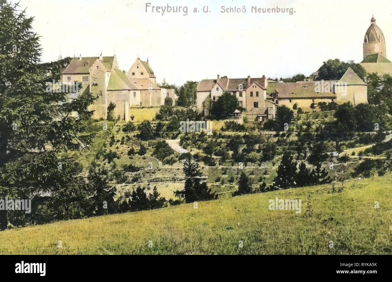 Neuenburg Castle (Freyburg), 1912, Saxony-Anhalt, Freyburg, Schloß Neuenburg, Germany Stock Photo