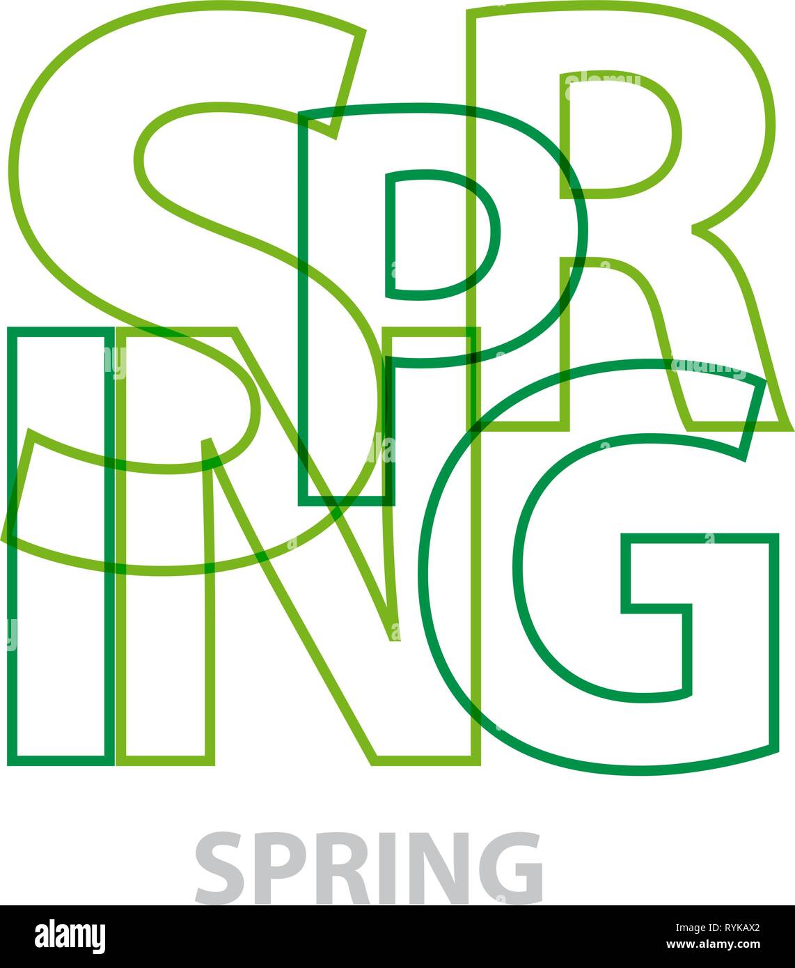 Vector spring. Broken text Stock Vector Image & Art Alamy