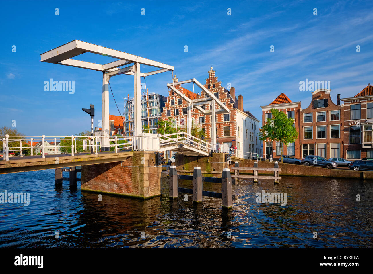Gravestenenbrug bridge in Haarlem, Netherlands Stock Photo