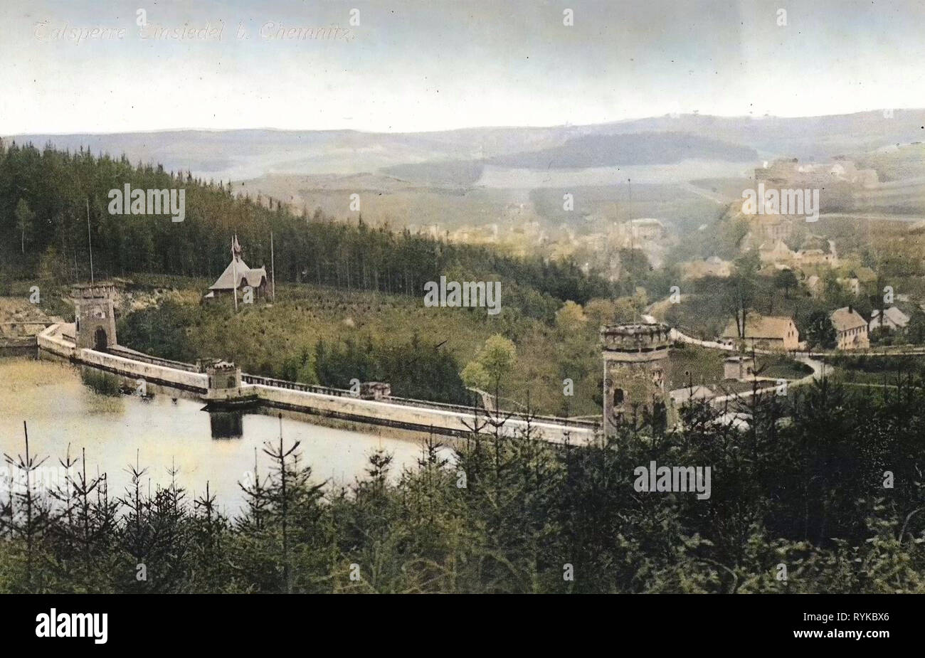 Talsperre Einsiedel, 1912, Chemnitz, Einsiedel, Talsperre Stock Photo