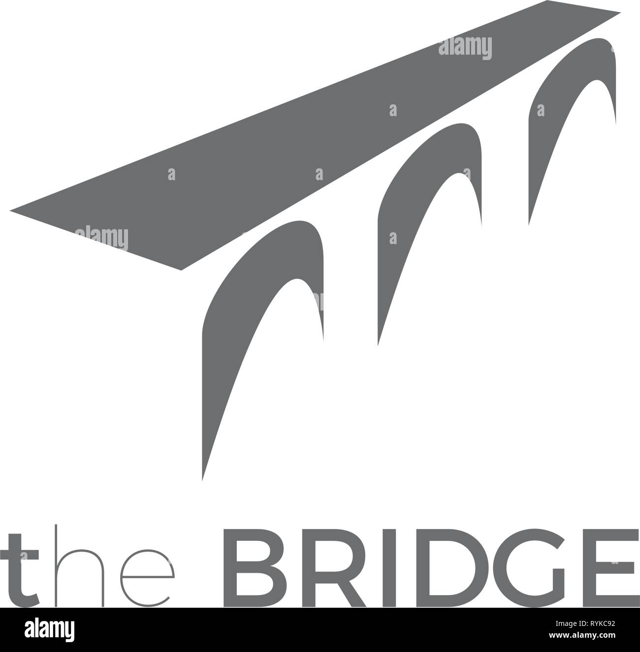 Bridge Connection And Communications Concept Vector Logo RYKC92 