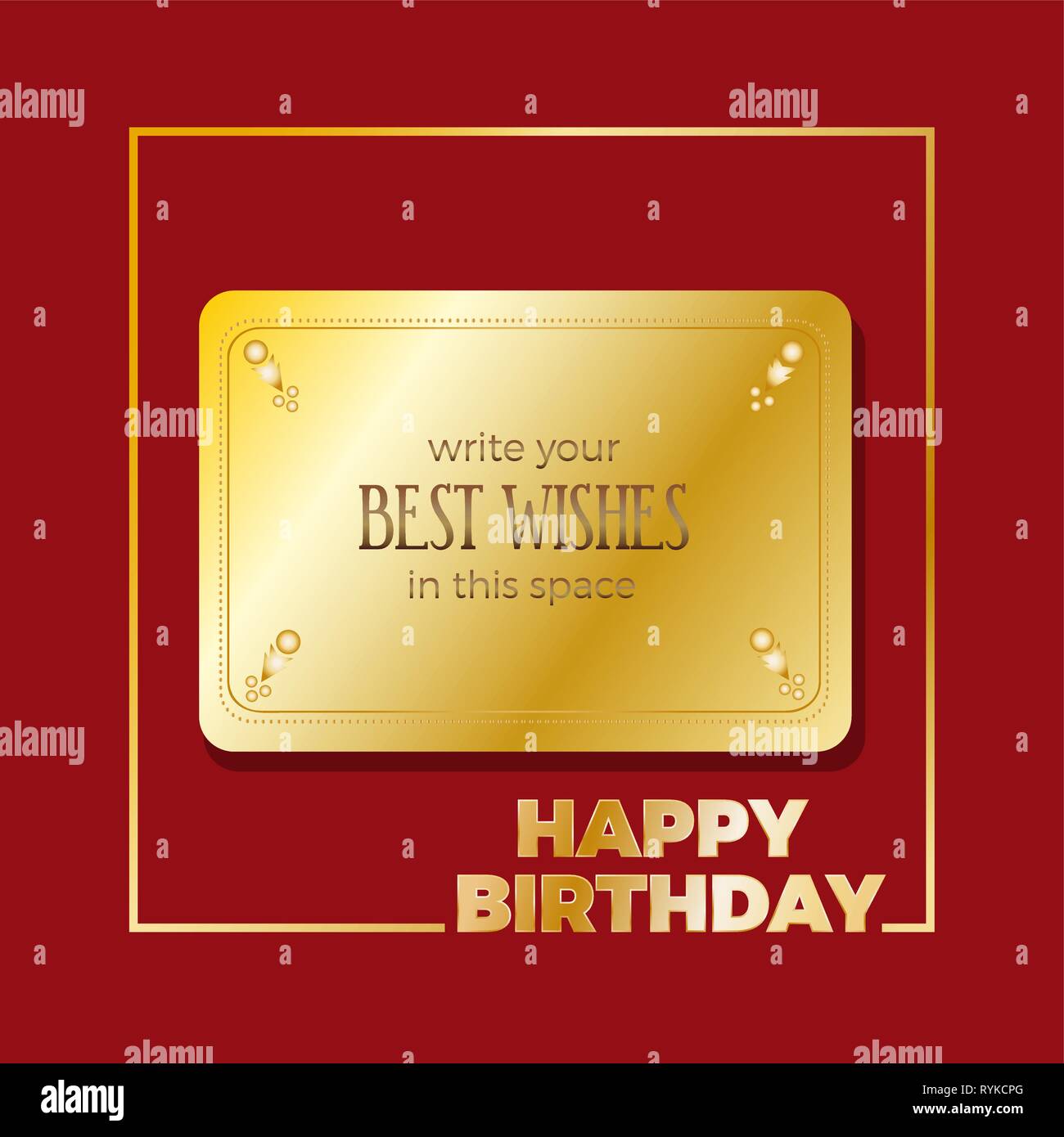 Insert best wishes in empty frame. Happy Birthday. Greeting, Invitation