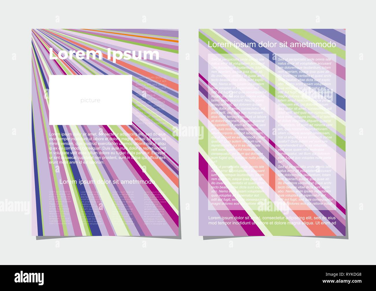 Vector layout of A4 format modern cover design templates for brochure ...