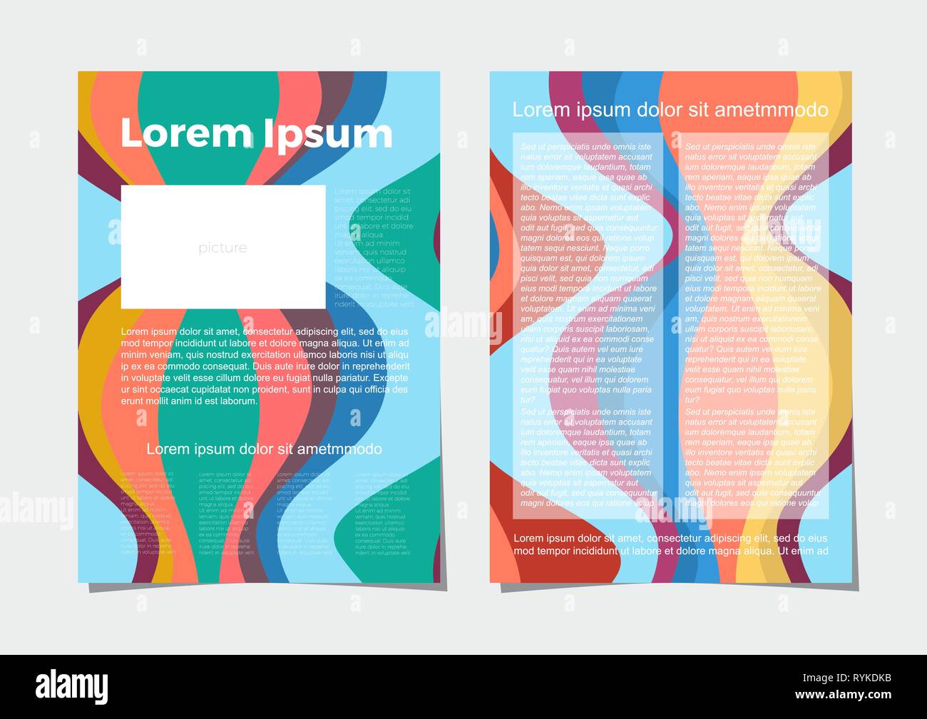 Vector layout of A4 format modern cover design templates for brochure ...