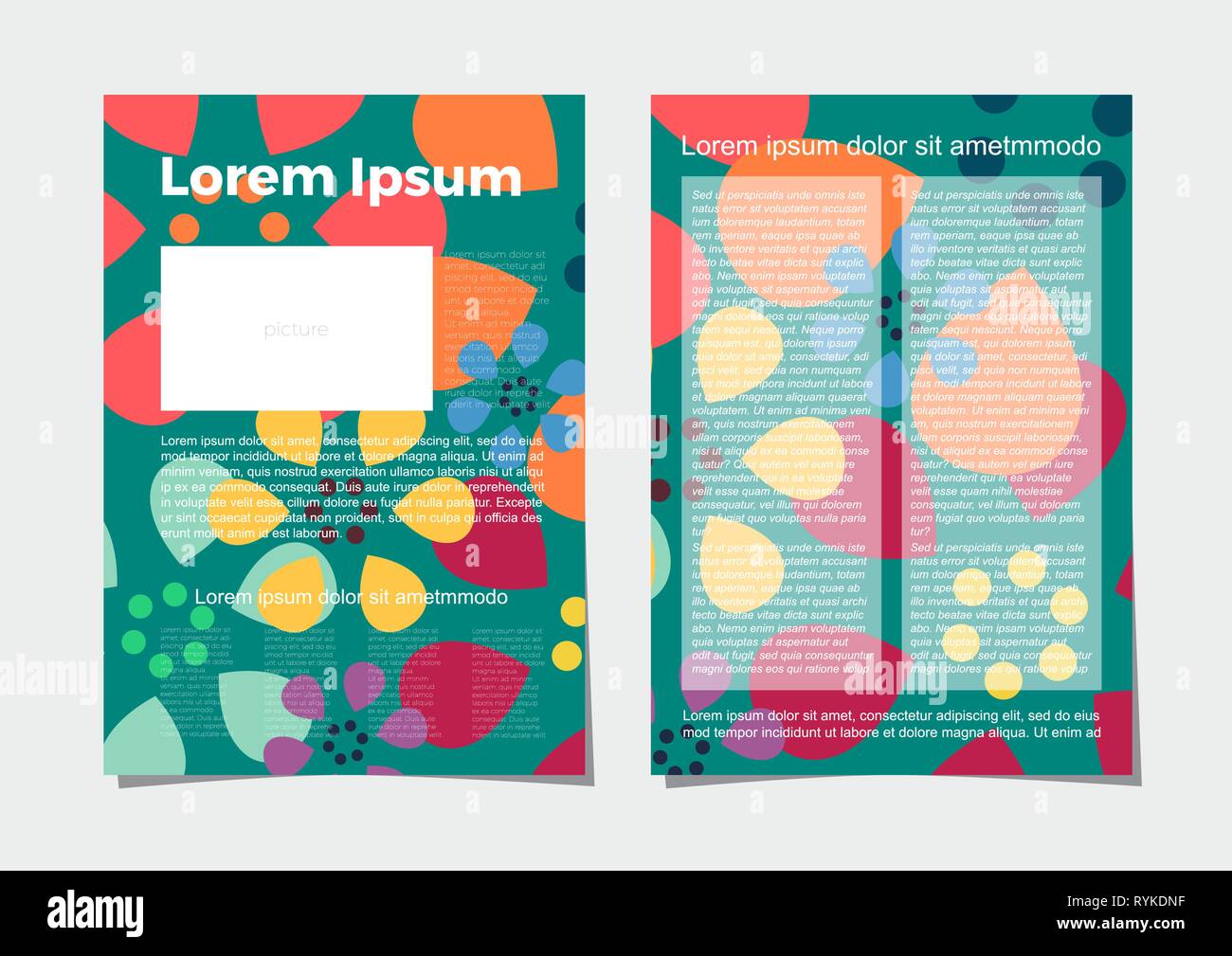 Vector layout of A4 format modern cover design templates for brochure, magazine, flyer, booklet, annual report. Abstract  nature and flower background Stock Vector