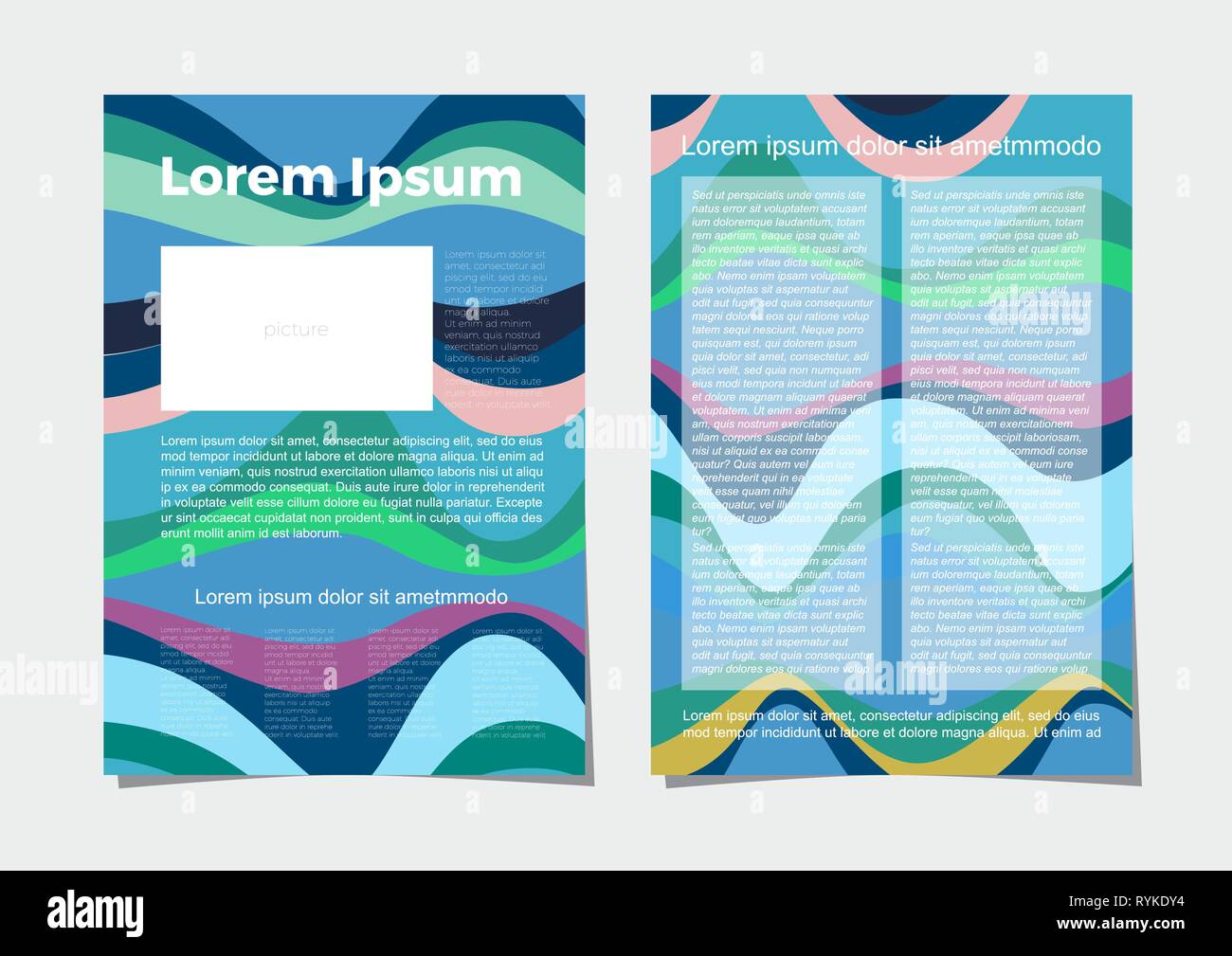 Vector layout of A4 format modern cover design templates for brochure ...
